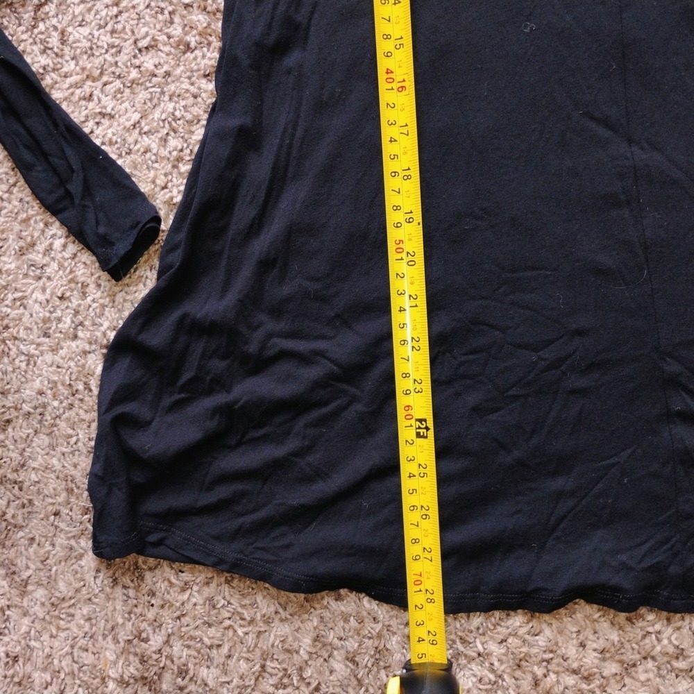 New Condition Eileen Fisher Black Long Sleeve Top Viscose Spandex Women's Medium - Picture 5 of 6